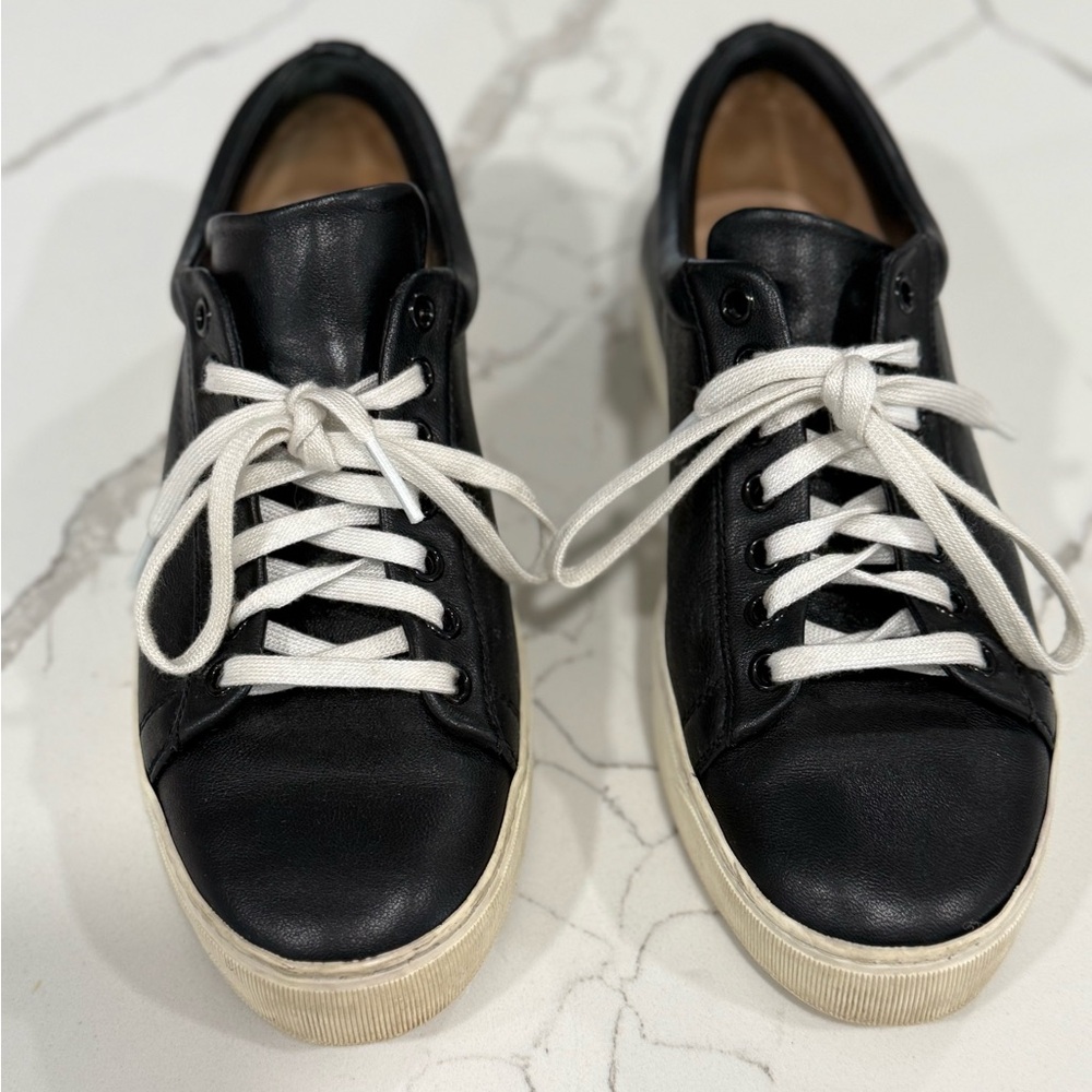 Stuart Weitzman Black and White Sneakers with Classic Design